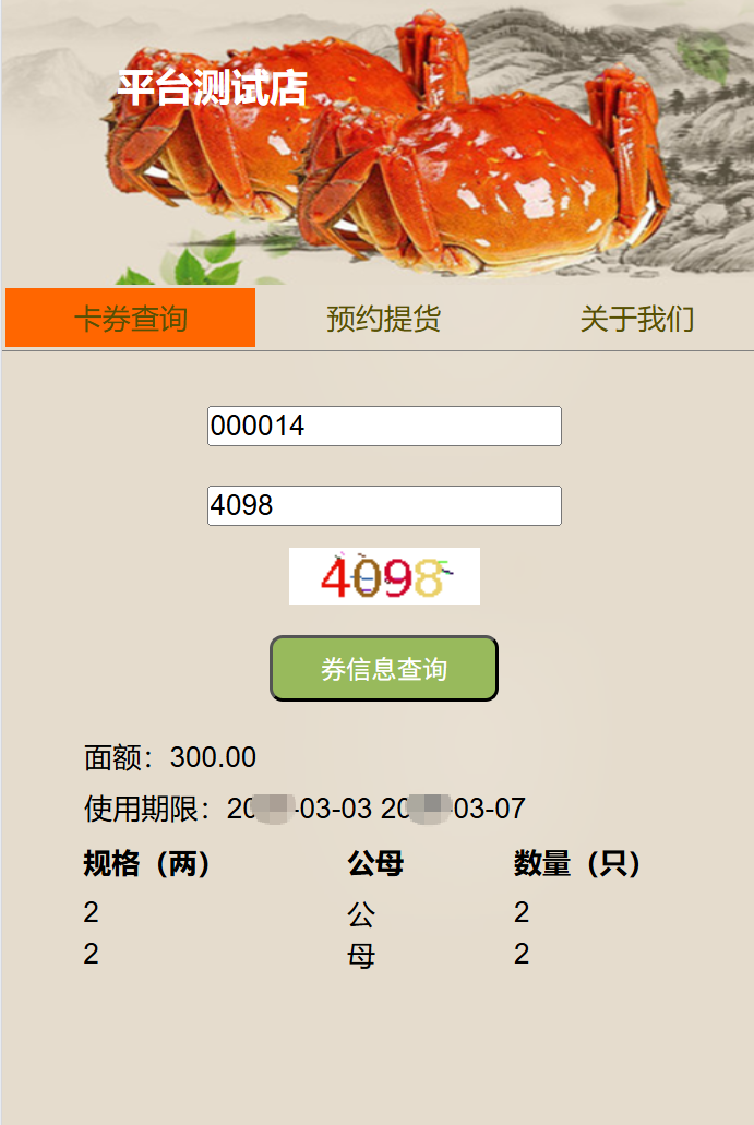 手机端券查询